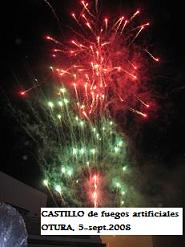 feria en Otura, viernes noche, 5 sept, 2008, castillo fuegos artificiales