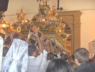 feria en Otura 2008, lunes noche, procesión de la Virgen de la Aurora