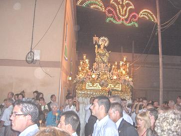 Masiva participación y fervor en la Procesión de la Virgen de la Aurora, feria de Otura 2008